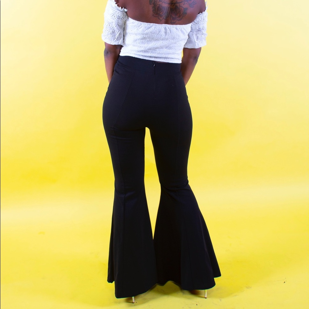 Black wide leg pants
